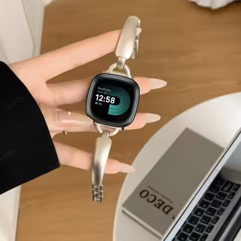 Starlight Bracelet Band For Fitbit Versa 3/Versa 4 Metal Strap For Fitbit Sense/Sense 2 Women Bangle