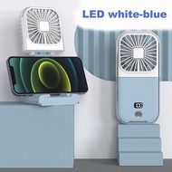 YOOGOO Kipas Angin Mini Portable Neck Hanging Fan LED Display USB Adjustable Rechargeable Air Cooler