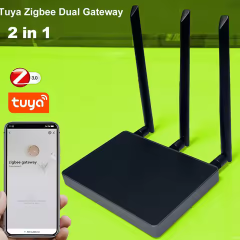 Tuya Zigbee 3.0 Hub Dual Gateway Enhanced Signal Smart Home Fault Replacement Work Alexa Big House V