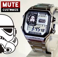 CASIO  星戰 白兵 AE-1200 MOD custom made watch  全新  原裝 MUTE CUSTOMIZE