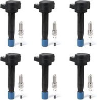 6PCS UF603 Ignition Coils Pack & Iridium Spark Plugs Compatible with Honda Acura RL TL TSX Accord Cr