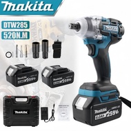 MAKITA ประแจไฟฟ้าไร้สาย 199V / 359V แรงบิดสูง 520–600N M แถมปลอกกล่อง 9 ชิ้น + หัวเจาะ 9 ชิ้น แบตเตอ