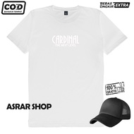 Cod Kaos Distro gratis topi Terbaru Premium Quality CARDI TNT Text PUTIH Kata Kata Atasan kaos Pria