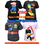 T-SHIRT T-Shirt Kanak-Kanak, Kids T-Shirt, Boys T-Shirt, Boys Printed T-Shirt, T-Shirt Budak Lelaki