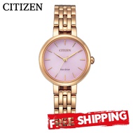 Citizen EM0993-82X Women's Eco-Drive Citizen L Pink Dial Stainless Steel Strap Watch