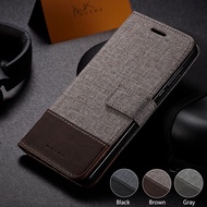 Casing for Sony Xperia 10 V 5 IV 1 II III XZ3 XZ2 Compact Flip Case Canvas Leather Cover Wallet With Card Holder Slots Soft TPU Shell Stand Mobile Phone Covers Cases