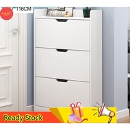 ▽（HOT ITEM） PHILIP space saver 3 doors shoe cabinet / rak kasut kayu / rak kasut bertutup / IKEA BISSA shoes rack / rak