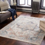 Artistic Weavers Amodini Vintage Oriental Area Rug, 5' x 7'9", Denim/Burnt Orange