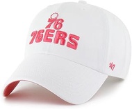 47 Brand Women Philadelphia 76ers Luminance Adjustable Cap, Snapback Hat White, White, One Size