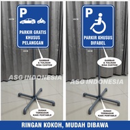 ACRYLIC BOARD + PORTABLE POLE CUSTOMER SPECIAL PARKING SIGN PROMOTIONAL PARKING/