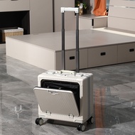 Front-opening multifunctional luggage for men20Business boarding pass18Women's 10-inch universal whe
