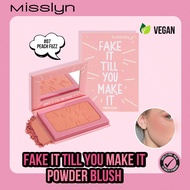 MISSLYN-FAKE IT TILL YOU MAKE IT Powder Blush,Matte Powder Blush With Mirror,High Pigmented, Natural