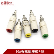 M5 * 48 Pure Copper Terminal Post 5mm Terminal Post Ground Post Plug Banana Panel Socket 30A High Cu