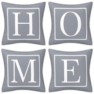 Gray 26 English Letter A-Z Pattern Pillow Cover 40x40/45x45/50x50cm Short Plush Pillow Case Cushion 