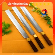 Dao CS095  Dao sashimi thái lát cá THÉP TRẮNG cán cẩm khâu đồng