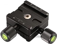 LEOFOTO 50mm DDC-50 Twin / Double Duplex Clamp Set &amp; QR Plate Subtend / Bidirectional Arca / RRS Compatible