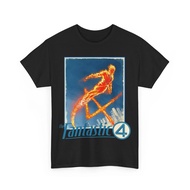 Baju Fantastic Four T-Shirt Fantastic 4 First Steps T-Shirt 100%Cotton Short Sleeve Lelaki