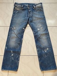 Diesel Slammer 73J W29L30 接褲腳改短 彈孔雲霧刷色牛仔褲