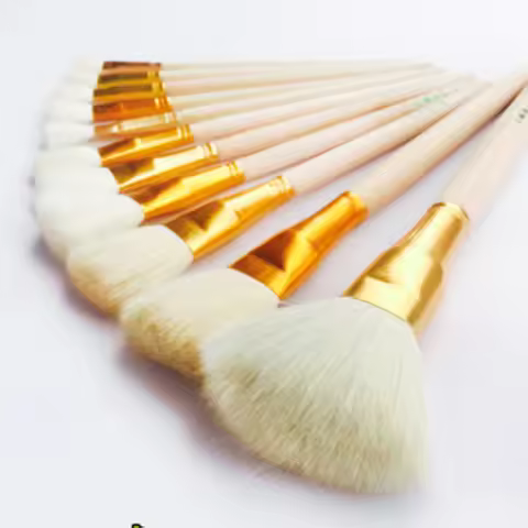 7pcs Wool Brush in Different Sizes Gold Leaf Tool Soft and Smooth Wool Brush for Gilding Leaves Brus