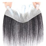 วิกผมผมปลอมผู้ชายส่วนหน้าสำหรับผู้ชาย6ชิ้นเทปฟรีหน้าผากหัวผมปลอมมนุษย์สำหรับศีรษะล้านผมสำหรับต่อ Rem