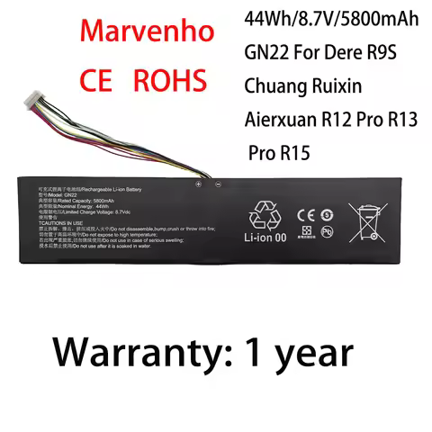 New Marvenho 44Wh 8.7V 5800mAh GN22 Laptop Battery For Dere R9S Chuang Ruixin Aierxuan R12 Pro R13 P