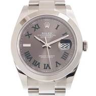 （現貨）全新26年Date ROLEX 勞力士 恒動日誌型 126300 DATEJUST 126300-0013 溫布頓風格 綠蘿 綠羅馬數字 石板灰色