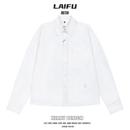 original France style 2025 Ami Paris Love Embroidery Japanese Couple Solid Color Pocket Shirt Men An