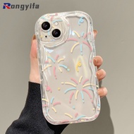 Love Heart Fireworks Clear Phone Case For Samsung Galaxy S25 Ultra S25+ S24 FE A36 A16 A06 M35 F15 M