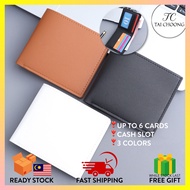 TC BW-099 Bifold Horizontal Wallet PU Leather For Men Women Purse Wallet