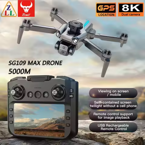 SG109 MAX Drone GPS with screen remote control 8K HD dual camera 5G WIFI FPV airplane obstacle avoid