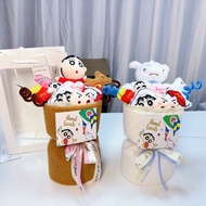 Bouquet Gift Bouquet Straw Cute Crayon Shin-Chan White Doll Plush Doll Bouquet Birthday Gift Girls B