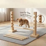 Rabbit Hurdle Training Toy - Adjustable Height Pet Jumping Hurdle, Boredom Relief Interactive Educat
