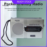 FOCUS Portable Radio Hifi Sound Radio Compact Am/fm Radio with Hifi Sound Quality Easy to Use Portable Pocket-sized Dual Channel Radio for Distortion-free Listening Experience