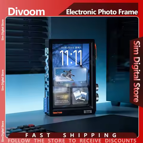 Divoom Electronic Photo Frame Transparent Suspension Digital Album Display Screen High Definition Pi