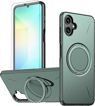 Asuwish Phone Case for Samsung Galaxy A06/A07 Magnetic Cell Cover with Tempered Glass Screen Protect