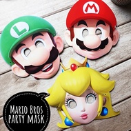 Mario Bros Party Mask Party Mask Birthday Birthday Accessories Prop Luigi Princess Peach Bowser Toad