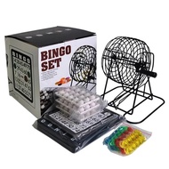 YAZHE with 75 Ball Bingo Machine 18 Card 150 Token Markers Classic Bingo Cage Bingo Supplies Set Col