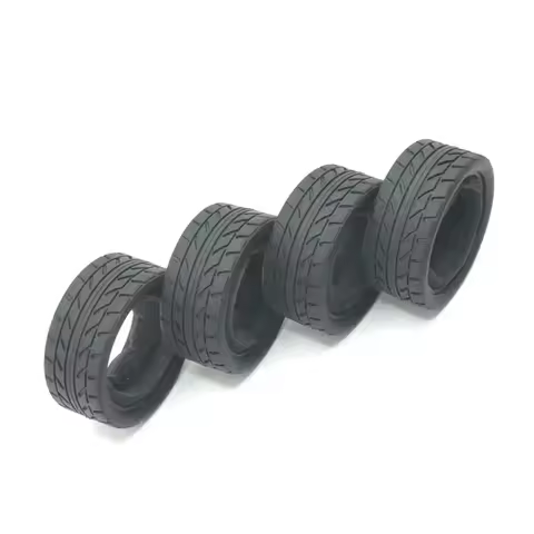 Soft RC Rubber Tyre Set 1/18 Scale Tyre with Tread Pattern Model Crawler RC Car Wheel Tires for Wlto