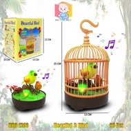 BRO1260 Burung Sangkar Hewan Binatang Baterai / Mainan Anak Anak Laki