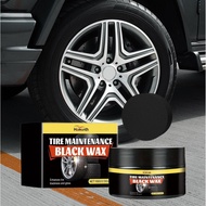 Car Tire Care Cream Long Lasting Black Wax Tire Coating Paste Tire Maintenance Black Wax yikuiath