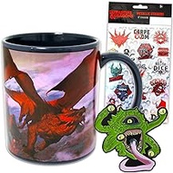 Dungeons & Dragons Dungeons and Dragons Mug Gift Set - Bundle with 16 Oz DND Ceramic Coffee Cup with