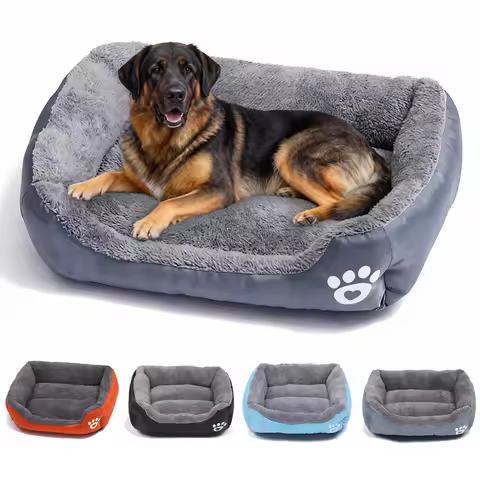 Soft Square Large Dog Sofa Elastic Dog House Cushion Winter Warm Medium Dog Bed Washable Cat Kennel 