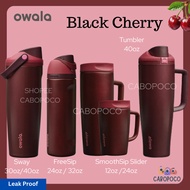 Owala Black Cherry, New Colour. FreeSip 24oz, 32oz, SmoothSip Slider with Handle, 24oz, Sway 30oz, 4