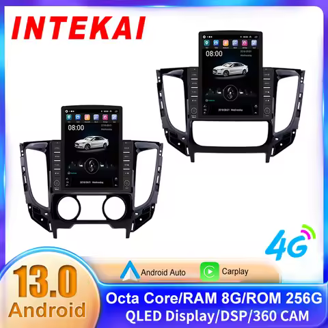 9.7" Vertical Style Tesla Screen Android 12.0 Car Radio For Mitsubishi Triton L200 2015-2019 Navigat