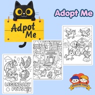 Combo of 50/25 sheets of coloring pages, coloring pages for children with the game Adopt Me on A4, A