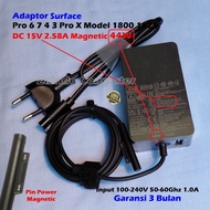SURFACE ADAPTOR 15V 2.58A 44W PRO 4 PRO 3 PRO 4 PRO 6 PRO 7 PRO X MODEL 1800 1625 MAGNETIC ADAPTOR 1