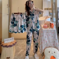 #Cand 3 in 1 Korean Cute Printed Shorts Pajama Terno Sleepwear for Women(One size)