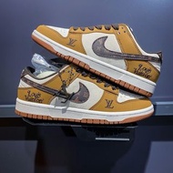 Nike SB Dunk Low LV联名-棕黑老花 周年高端定制 低帮休闲板鞋