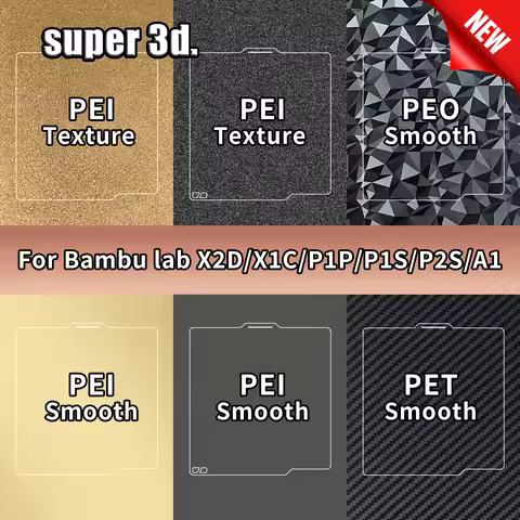 Bambulab Build Plate 257x257 Spring Steel Sheet PEO H1H PEY Sheet A1 X1C P1S Bambulab PEI Build Plat