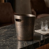 Hammered Ice Tub Artisanal Look Metal Ice Tub Metal Beverage Tub Metallic-Like Finish Decorative Con